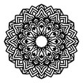 Circular pattern in form of mandala for Henna, Mehndi, tattoo, decoration. Decorative ornament in ethnic oriental style