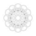 Circular pattern in form of mandala. Hindu, buddha, Henna, Mehndi, tattoo, decoration, Islam, Arabic, Indian, turkish, pakistan, c Royalty Free Stock Photo