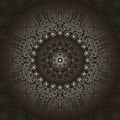 Circular pattern fractal graphic carpet with a gradient gray Royalty Free Stock Photo