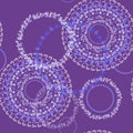 Circular pattern Hohloma seamless violet. vector illustration Royalty Free Stock Photo