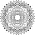 Simple Mandala Circle Coloring page for Adult, Children