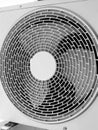 Circular pattern of outdoor air conditioning fan