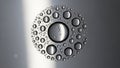 Circular pattern of water droplets Royalty Free Stock Photo