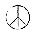 Circular peace sign. Royalty Free Stock Photo