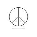 Circular peace sign. Hippie symbol line icon Royalty Free Stock Photo