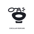 circular perfume bottle isolated icon. simple element illustration from woman clothing concept icons. circular perfume bottle