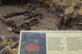 Chavin de Huantar/Peru - Oct.08.19: the circular plaza of archaeological site. Pre-inca ruins of historical culture