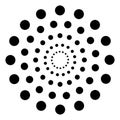Circular polca dot pattern. Concentic round dot shapes Royalty Free Stock Photo