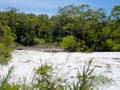 Circular Pool producing white foam