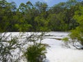 Circular Pool producing white foam