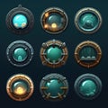 circular porthole window game ai generated