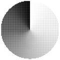 Circular pre-loader, buffer, progress indicator or radar shape with half-tone effect on a conical gradient