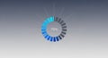 Circular progress bar with blue gradient and percentage indicator Royalty Free Stock Photo
