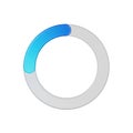 Circular Progress Bar with Blue Segment Royalty Free Stock Photo