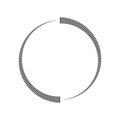 Circular Progress Bar, Segmented Black and White Loading Indicator Royalty Free Stock Photo