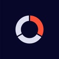 Circular progress bar with segments indicating completion level
