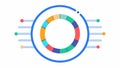 Circular Progress Chart A circular chart divided into segments each segment representing a different epigenetic marker Royalty Free Stock Photo