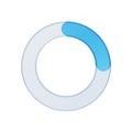Circular Progress Indicator with Blue Segment Royalty Free Stock Photo
