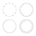 Circular protractor with dial and wind directions. Royalty Free Stock Photo