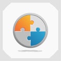 Circular Puzzle Icon for Business Solutions Royalty Free Stock Photo