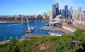 Circular Quay & Rocks Aerial Panorama, Sydney Australia Royalty Free Stock Photo