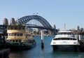 Circular Quay and Sydney Harbour Bridge Royalty Free Stock Photo