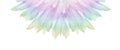 Spiritual rainbow feather fan header