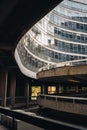 Circular ramp in parking garage building Royalty Free Stock Photo