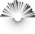 circular rays only half circle irregular rays Royalty Free Stock Photo