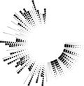 circular rays pattern with irregular radii without a quarter circle Royalty Free Stock Photo