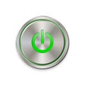 metal power button Royalty Free Stock Photo