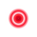 Circular red target with concentric rings showing different shades of red