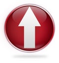 Circular red upload button Royalty Free Stock Photo