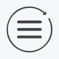 Circular Refresh Menu Icon for UI Design Royalty Free Stock Photo