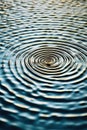 circular ripples in water caused by a droplet