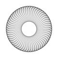 Circular Rotating Design Element. Abstract Circle Lines Pattern