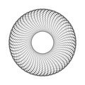 Circular Rotating Design Element. Abstract Circle Lines Pattern Royalty Free Stock Photo