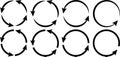 Circular Rotation Arrow Icons for Cycle Process and Refresh Direction Royalty Free Stock Photo