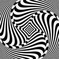 Circular rotation movement illusion in abstract op art design Royalty Free Stock Photo