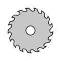 Circular saw blade color icon