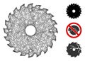 Circular Saw Blade Polygonal Web Vector Mesh Illustration Royalty Free Stock Photo
