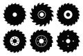 Circular saw blade vector icon Royalty Free Stock Photo