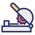 Circular saw, cutter Isolated Vector Icon which can be easily modified or edited Royalty Free Stock Photo