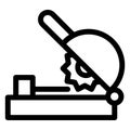Circular saw, cutter Isolated Vector Icon which can be easily modified or edited Royalty Free Stock Photo