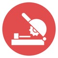 Circular saw, cutter Isolated Vector Icon which can be easily modified or edited Royalty Free Stock Photo
