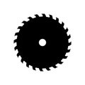 Circular saw metal icon. Vector blade icon saw tool cut