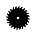 Circular saw metal icon. Vector blade icon saw tool cut