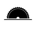 Circular saw metal icon. Vector blade icon saw tool cut