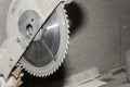Circular Saw Sharp Spikes Diamond Blade Machine Close-up Industrial Equipment Sawing Tool On Isolated Black White Gradient Royalty Free Stock Photo