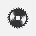 Circular saw. Simple vector icon